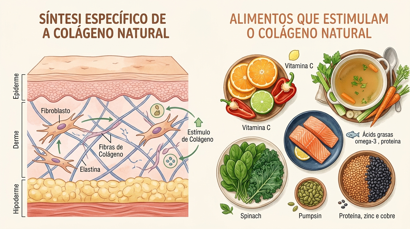 Imagem explicativa sobre Alimentos ricos em colágeno natural que você deveria consumir mais